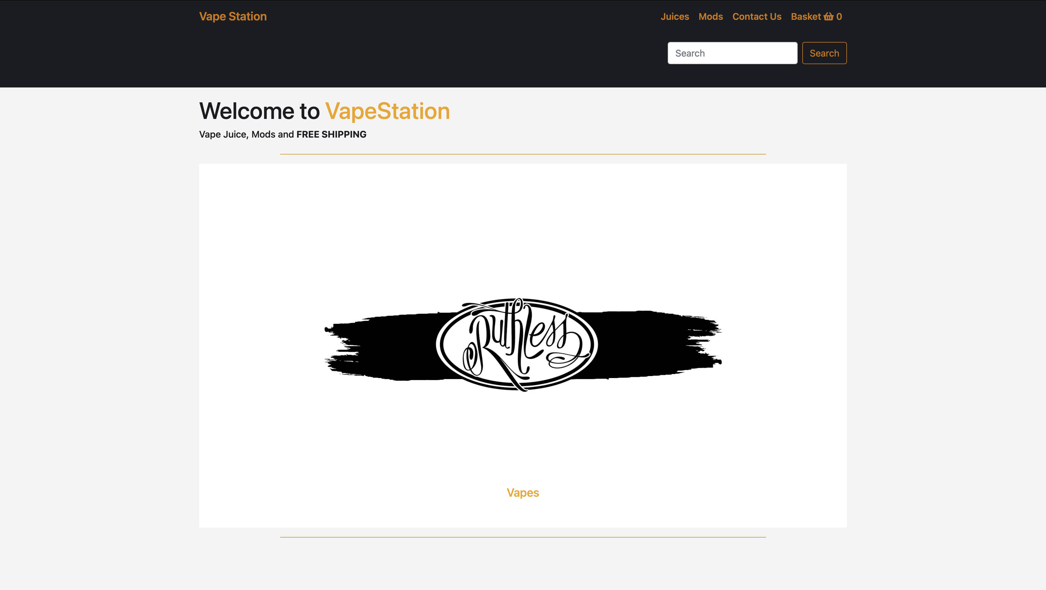 Vape Station (Online Store)
